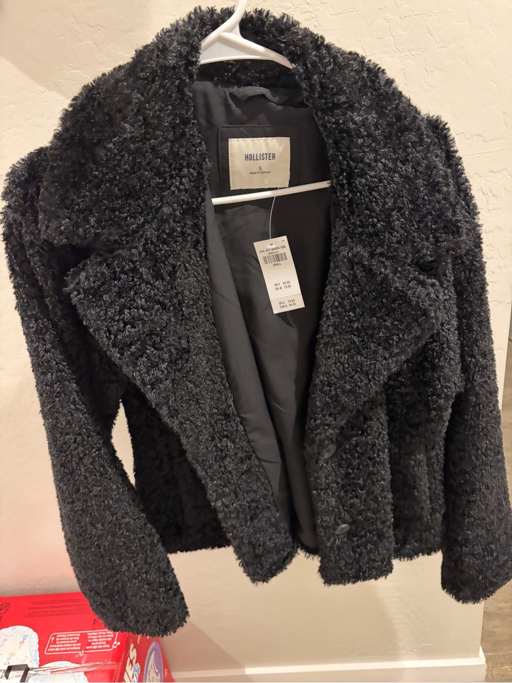 Hollister Black Teddy Faux-Sherpa Jacket
